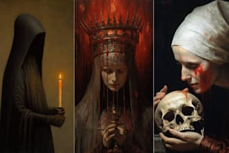 create aesthetic dark fantasy ai art