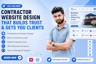 design roofing, plumbing, construction, hvac, remodeling, contractor website
