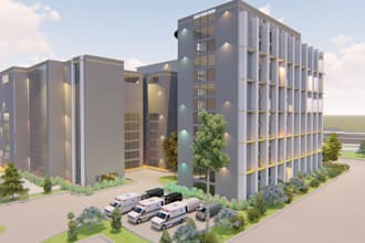 do 3d model , render for your pharmacy,hotel,shopping center