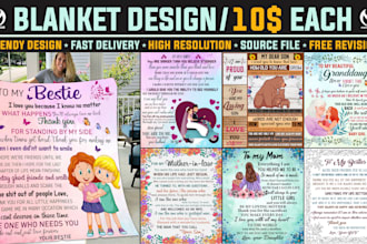 do hooded, quilt, fleece blanket designs and customized