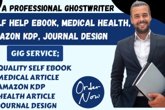 ghostwrite quality self help ebook, medical, health, amazon kdp, journal design