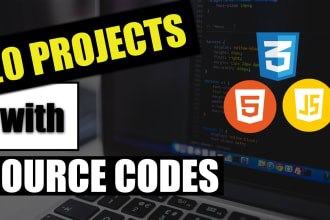 send you 20 web projects source codes html css javascript