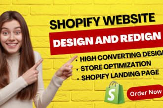 do shopify website design and redesign shopify store, design shopify store