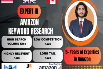 do amazon keyword research via helium 10 and brand analytics , SEO easy rank kw