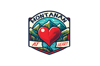 wild west montanan heart logo