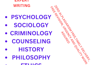 do psychology,sociology,criminology,history, philosophy,counseling, ethics tasks