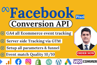 fix facebook pixel, ga4, capi, server side tracking with GTM