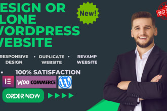 design, redesign, or clone, copy, edit or revamp responsive wordpress website