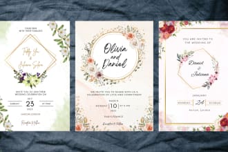design invitation, wedding, birthday, baby shower, party and greeting card