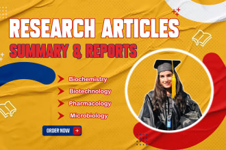 write biochemistry, biotechnology, pharmacology and medical health articles