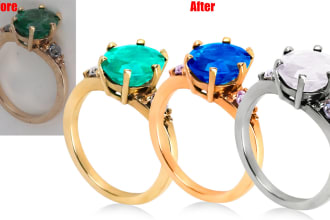 do high end jewelry retouching and photoshop editing