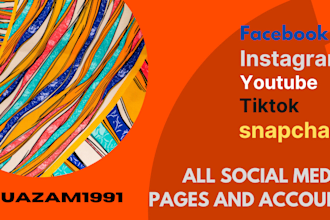 create facebook,instagram,tiktok linkdin socialmedia pages