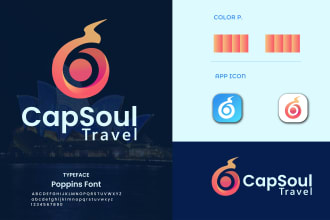 do colorful gradient logo for app website company business