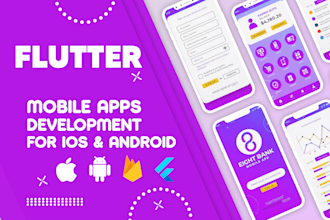 develop high quality android app and ios app using flutter firebase