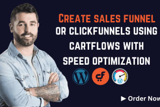 create sales funnel or clickfunnels using cartflows with speed optimization