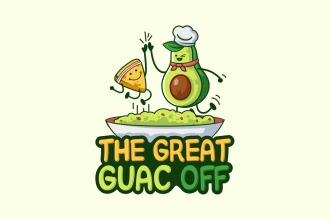 do vintage logo design character, fruits, and food