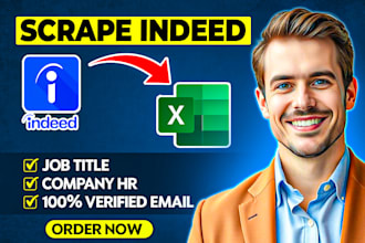 scrape indeed jobs posts, company, and their emails details hr