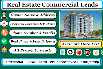 provide commercial properties leads with skip tracing