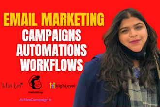 design and set up your email marketing campaigns, automations and flows