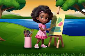 create african american children book illustration