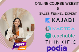 kajabi online course website payhip learnworlds gohighlevel clickfunnel kartra