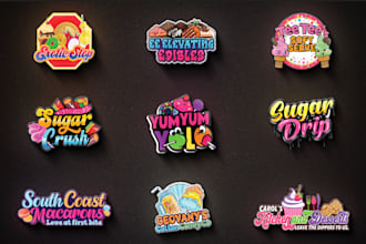 design sweets, chocolate, candy, bakery, or food logo