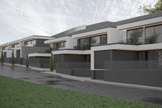 do exterior design and commercial architectural 3d rendering