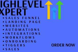 build go high level sales funnel and websites as a gohighlevel expert
