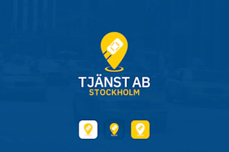 give excellent taxi, freight, towing and transport logo