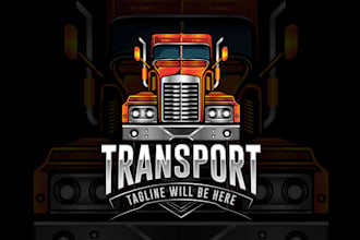 design modern transport logistic dispatcher automotive trucking logo