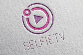 create best quality tv, radio, youtube, channel, minimalist and business logo