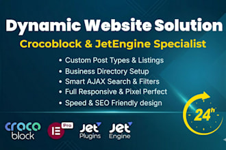 build a listing website using jetengine, crocoblock, and elementor