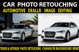 do car image editing enhancement and retouching in photos