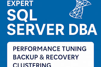 be your expert sql server dba for performance tuning, backup, and clustering