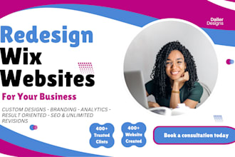 wix website redesign wix website design wix landing page wix website redesign
