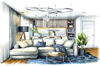 create an interior sketch