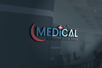 design medical, hospital, healthcare and pharmacy logo