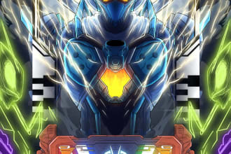 draw tokusatsu and mecha character in my artstyle
