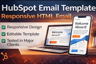 design responsive hubspot email template or HTML email
