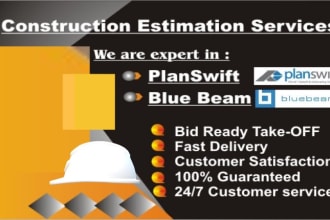 do construction cost estimate using planswift