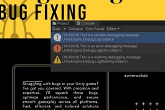 fix any type of bugs in your unity game