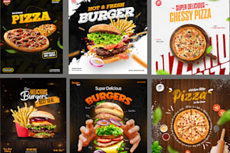design restaurant menu, food flyer or poster design