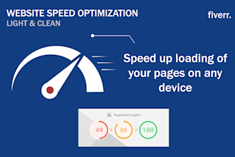 do website speed optimization, improve your page speed