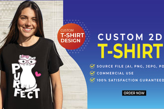 do a trendy tshirt design for you