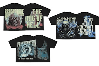 design metal brand or merch tshirt