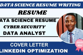write data science resume, data analyst, cyber security, data scientist resume