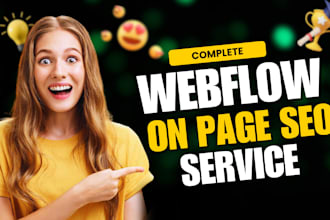 do webflow on page SEO for wordpress, wix, shopify, and squarespace website