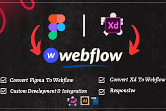 design webflow website or convert your xd figma to webflow