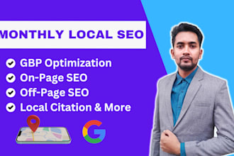 provide monthly local SEO services for google rankings