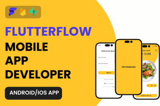be your flutterflow mobile app developer with flutter flow and firebase